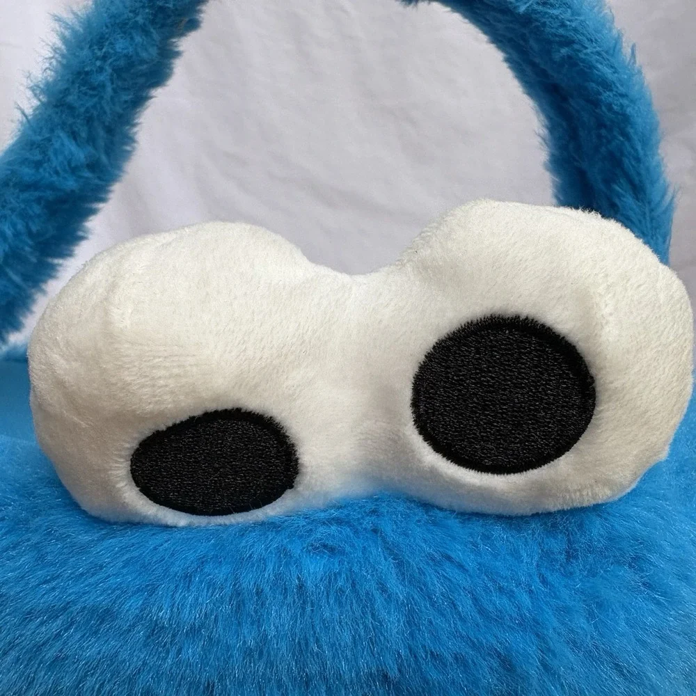 Cookie Monster Plush Halloween Treat Bucket Candy Basket Sesame Street Blue